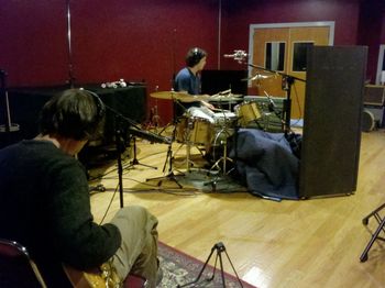 1421263_547228425353588_650581347_o Recording a song for our "The Whole Skinny" cd at Old House Studios.