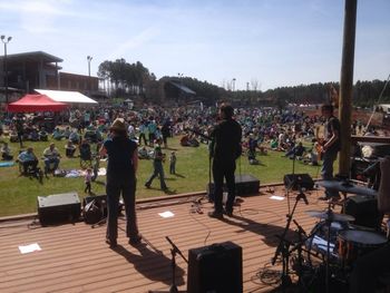 1932666_10203384401960197_319053474_o A view of the crowd at the US National Whitewater Center from the bass player perspective. Photo by Jon Schigoda (2014)