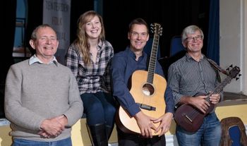 At the 25th Tenterden Folk Festival with Nigel Ratcliffe, Sarah Stirling, Chris Denman. Photo courtesy of Lewis Brockway