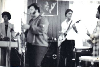 Heavy Traffic..... My second band which featured the husband wife team of John and Margaret Lewis this a rehearsal at Rap Inc. 1731 Willard St. Washington D.C. April 1975