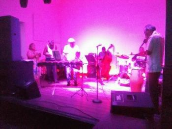 Wednesday Night Jazz Jam Session At the Mixx in Pasadena, Ca left to right Alicia Diaz, Hassan Jamal, Steven McGill, Robert Pope, Drum DaDa Eric Meeks, Russell