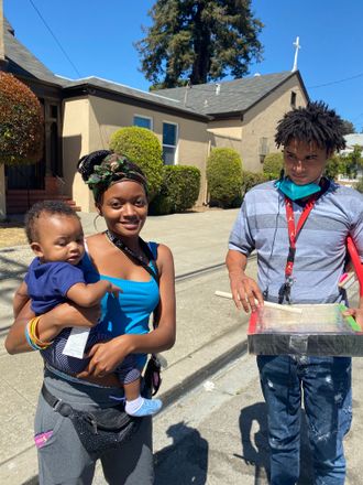 Peace to the young family and their young prince Messiah who was ready to grab that stick. 73rd and Bancroft, Deep East Oakland. Garvey Drums 2021.