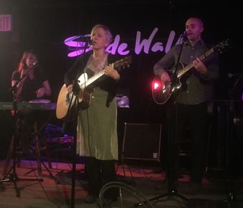 Three to Get Ready: Singing "Angel Tattooed Ballerina" with Joan and Graig at the Sidewalk, November 15, 2016. Photo by Laura Bell.