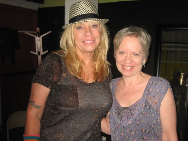 Rickie Lee Jones and Mary Lyn Maiscott backstage at City Winery in NYC, July 2011.