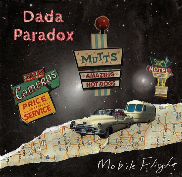 Join Dada Paradox on a road trip through space and time with stops on dysfunctional family dynamics, witness relocation fails, quantum physics, fans of the apocalypse, riots: past & present and more!
Mobile Flight by Dada Paradox – relevant facts: • Acoustic! Some acoustic tracks. • Surreal! Some short surreal tracks. • Rock! Some rock.
Personnel: Ian - guitars, mandolin, bass, percussion, fx, recorder & vocalsLiza: melodica & assorted keyboards, vocals. Click here to stream tracks or purchase CD or downloads & rock on!