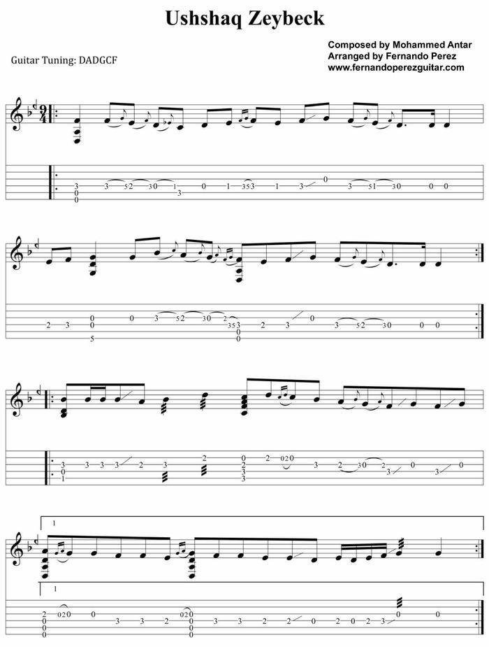 Learn-Arabic-Song-for-Guitar-Score-Tablature