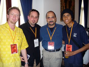 2008_panamajazz_team 2008 Panama Jazz Festival with Mirek Vana, Marco Pignataro and Jahaziel Arrocha.