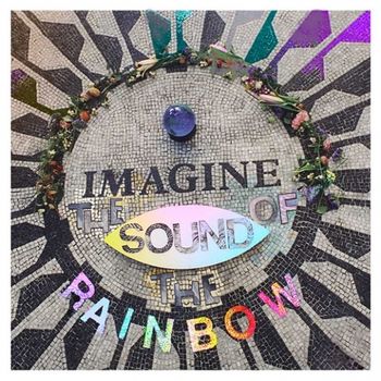 Imagine the sound of the Rainbow Installation by Carmela Tal Baron Around the IMAGINE, a John Lennon memorial, Strawberry fields, Central Park NYC 1999