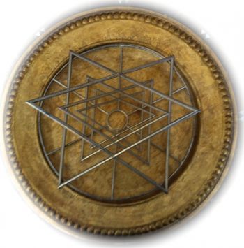 3D Sri YANTRA on a plate Designs for Enlightenment © Carmela Tal Baron Soon to be 3D printed by ShapeWays (custom made to order )