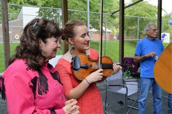 Osborne Brother's Hometown Festival 2016 Ruth and Samantha When the music takes ahold of you, you can't help but close your eyes and smile.
