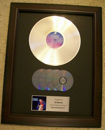 Honorary Platinum Award My Honorary Platinum award commemorating the success of my album "Smooth Elegance".