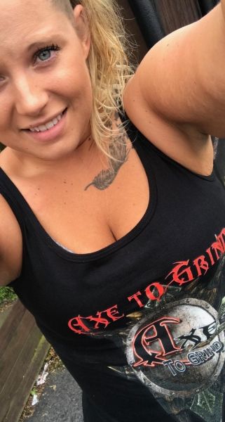 FanShot www.axetogrindmusic.com Jenna Just Killin It in the official axetogrind gear