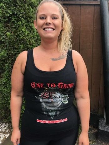 www.axetogrindmusic.com lovely Jenna sporting the official axetogrind tank