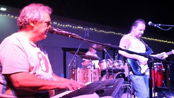 IMG_0752 Rob Sabino and Matt Retz (with Kevin Mooney on drums in bkg) from the Ain't Got No Time Rock and Blues Band. One of our first gigs for the Shingle Springs Rescue.
