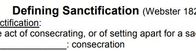 Cloze Notes: Sanctification