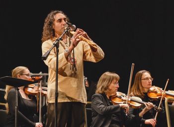 Native flute solo with the Oakland Symphony Orchestra "Big Sur: The Night Sun" with the Oakland Symphony @ The Paramount Theater. February, 2016.