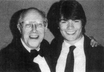 Cellist, Daniel Gaisford and Mstislav Rostropovich / After a performance at the Cello Congress in Arizona.