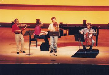 Cellist, Daniel Gaisford in Japan with Paul Coletti, Phil Bush and Iwao Furusawa Matteo Goffriller, Venice, 1706, the "Warburg"