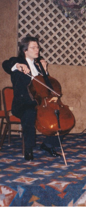 Cellist, Daniel Gaisford performing Bach Suite No. 3 in Idaho 1706 Matteo Goffriller Cello "Warburg"