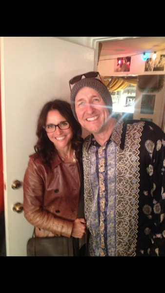 JULIA LOUIS-DREYFUS, CARY. A pic with Julia back stage after a show at Largo (elaine from seinfeld!)