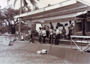 Cary in the Army performing in Waikiki. A weekend concert in Honolulu with The 25th Infantry Division band "Colt 45". I spoke with George Strait years later while working on the movie "Pure Country" He was in this band two years prior to my arrival.
