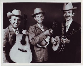 Blue grass hall of famers, Vern and Ray. (L-R) Ray Park, Vern Williams, with Herb Pederson. Without a doubt the greatest bluegrass duo, and trio when Herb played with them.