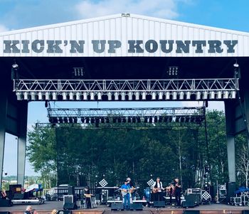 Merle Haggards "The Strangers" at a festival in northern Minnesota. Summer 2018 (L-R) Norm Hamlett/steel guitar, Jim Christie/drums, Noel Haggard, Taras Produniuk/bass, Cary Park/guitar