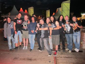 2011_Wacken_Open_Air Hanging out with Iced Earth and crew at the Wacken Open Air festival. This was Matt Barlow's farewell show. The crazy man beside me is Simon Efemy ! Great guys