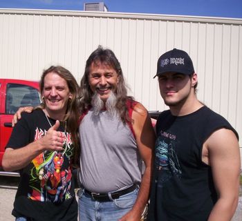 jerry_brent_luke Brent (Deadly ) Smedley and Luke Appleton at rehearsal for an Iced Earth USA tour. I had the privilege of going as Brents drum tech.