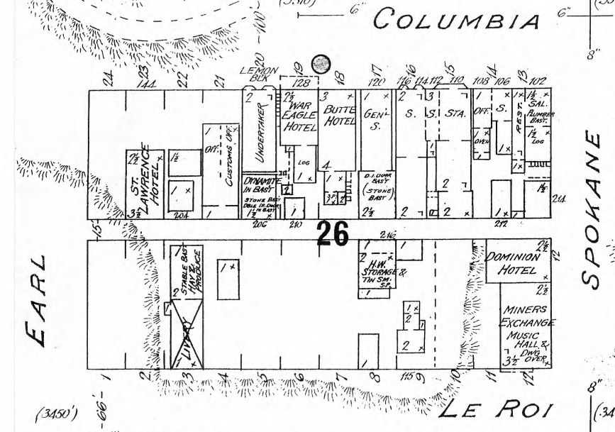 Block 26, between Columbia Ave and Leroi Ave, and Earl St and Spokane St