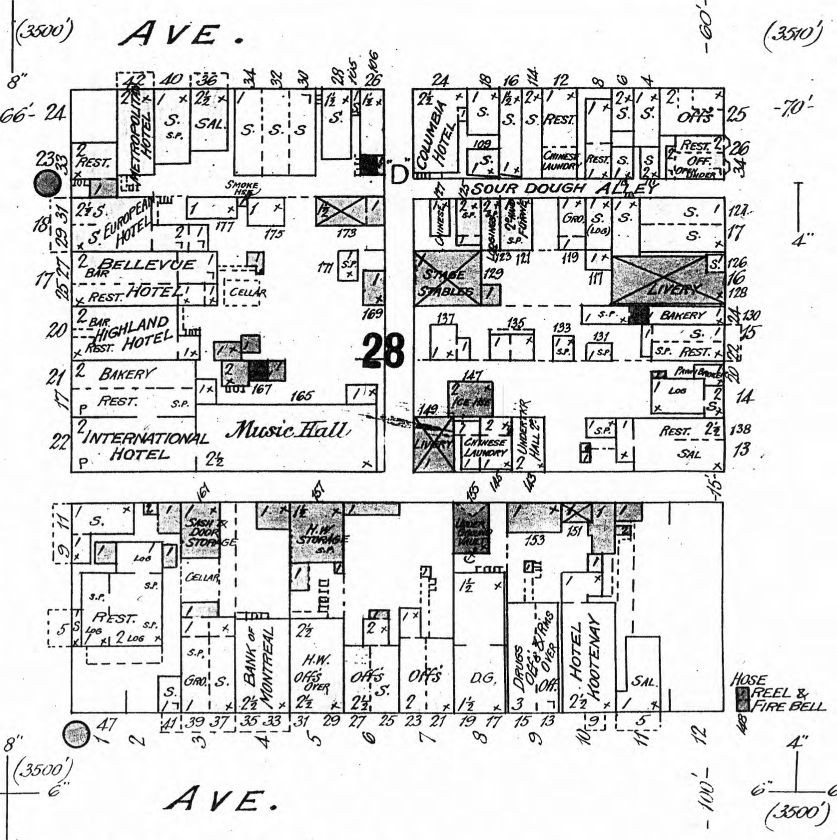Block 28, between Columbia Ave and First Ave, and Spokane St and Washington St
