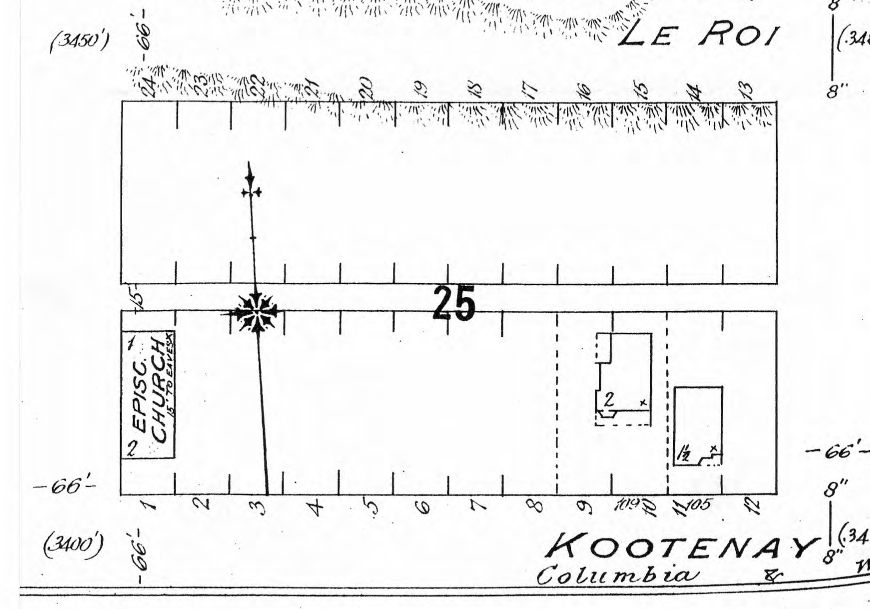 Block 25, between Leroi Ave and Kootenay Ave, and Earl St and Spokane St