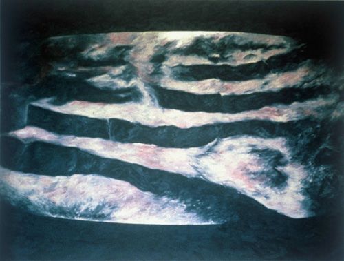 Running Up That Hill 1988 42" x 60" Oil & wax on canvas Private Collection "Yes, it is titled after the Kate Bush song..." - CCT