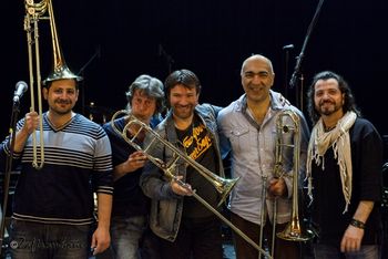 with Syrian Trombonist Ehab Al Kteish, Dutch Drummer Arno Van Nieuwenhuize, French Trombonist Ziad Rahbani band at the Russian Cultural Center