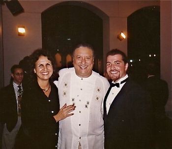 Martín and Arturo Sandoval and wife Marianela after a performance at the 2nd Annual Festival at the Wertheim Performing Arts Center, in Miami. For a year and a half Martín had the marvelous experience of studied and performed with Arturo