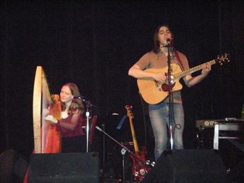 On stage with the illustrious Eric Miller at Nectar Lounge, Seattle (2010).