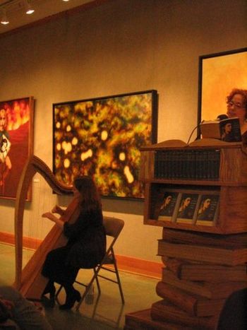 Playing for the 2010 reading/debut of Myrlin A. Hermes' novel at Powell's Books in Portland...