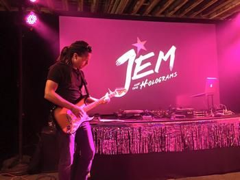 Performing live at the Jem launch party sponsored by Interview magazine in Brooklyn NY #jemandtheholograms #jemthemovie #samanthanewark #interviewmagazine #popculture #indieartist #voiceofjem #jerricabenton