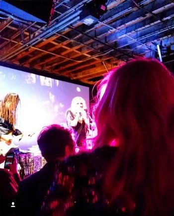 Performing live at the Jem launch party sponsored by Interview magazine in Brooklyn NY #jemandtheholograms #jemthemovie #samanthanewark #interviewmagazine #popculture #indieartist #voiceofjem #jerricabenton #hasbro