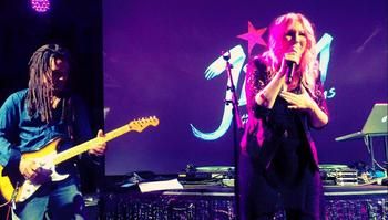 Performing live at the Jem launch party sponsored by Interview magazine in Brooklyn NY #jemandtheholograms #jemthemovie #samanthanewark #interviewmagazine #popculture #indieartist #voiceofjem #jerricabenton #hasbro