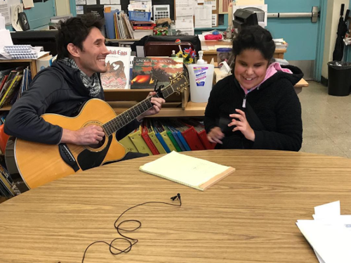 School For The Blind...writing a song called 'Heaven' with Leelanee