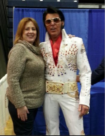 At The WOMANS EXPO In Toms River NJ 1-31-15. It was held at the PINE BELT ARENA. here i am with my friend Nancy