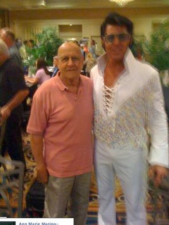 Me and Joe Esposito in Vegas for Elvisfest 2011 at the Hilton. Steve Binder took this shot and i didn't have the heart to tell him it came out fuzzy and could you take another one. So as you can see i let it go