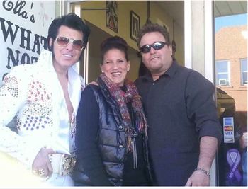 With my friend Monika and my brother Robert in front of Ella's What Not Shop in St Cloud Florida. 1-18-14