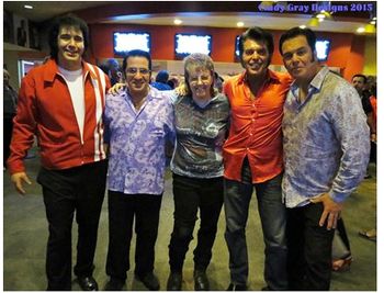 With fellow tribute artist at Westbury. Left to right Steve Mitchell , Gene Dinapoli, Cindy, Me and Dan Barrella