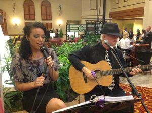 Katja & Brian will be playing a 'Tiny Deck Concert' in Washington Park on Friday, April 21 from 7-9 pm. It's a nice covered area with a bar, and patio chairs and tables.