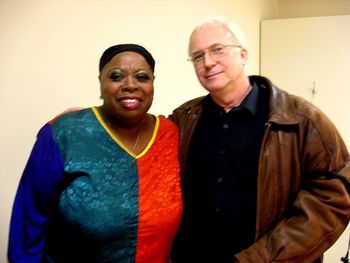 Moi hangin' with the great Carol Woods in her dressing room- What a nice and gracious lady! Check her out in "Across the Universe" and "Sweet and Lowdown".