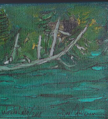 Title: "Wawa Lake East End"...caught a 8 lb walleys just off this point...available $40.00 + shipping