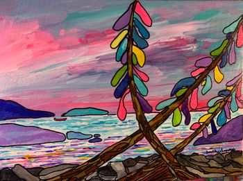 (Prints and cards available)New" Neys Provincial Park" 16"x20" Acrylic on canvas...$150.00+ shipping