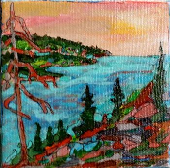 Title:"Campbell Point/Pulwood Harbour Lake Superior"...inspired by the work of Herschel Payne ...Sold
